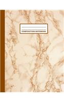 Composition Notebook: Marble Cover Design - College Ruled - 120 Blank Lined Pages - 8.5" X 11" - Matte Finished Soft Cover