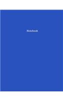 Cerulean Blue Colored Lined Bound Notebook/Journal, Letter Sized (8.5x11 in), 100 pages.