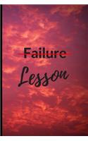 Failure, lesson: Lined Notebook Journal, 120 pages, A5 sized