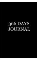 366 Days Journal with a page per day black cover