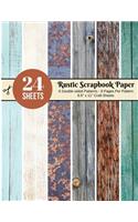 Rustic Scrapbook Paper - 24 Double-sided Craft Sheets