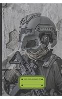 This Item Belongs To: School Subject Notebook, 6x9 120 page lined paperback notebook perfect for the boy who loves playing army, playing in the dirt, space, hunting or sp