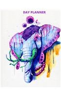 2020 Day Schedual and Planner With Magic Elephent Art Work For Positive Energy: Inside look of Notebook is design as horizonel to start with planning and include positive box and negitive box