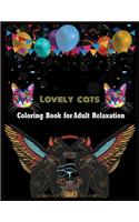 LOVELY CATS Coloring Book for Adult Relaxation