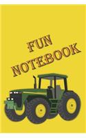 Fun Notebook: Boys Books - Mini Composition Notebook - Ages 6 -12 - Big Tractor