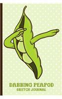 Dabbing Peapod Sketch Journal: Sweetpea Vegetable Vegetarian Vegan - 110 White Pages 6 x 9" - Adults, Kids, Diary, Write, Doodle, Notes, Draw, To Do Lists, Sketch Pad, Notebook