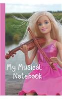 My Musical Notebook: Journal Notebook for Violin Music Lessons