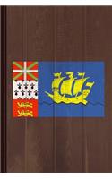 Saint Pierre Flag Journal Notebook