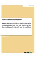 Der gesetzliche Mindestlohn. Theoretische Auswirkungen und Vor- und Nachteile der Beispielländer Frankreich und Deutschland