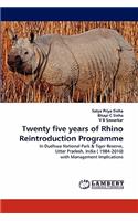 Twenty Five Years of Rhino Reintroduction Programme