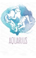 Aquarius: Constellation Sketch Book, Aquarius Zodiac sign Design, 6"x9", 120 pages Sketch Book