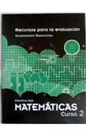 Middle Grades Math 2010 Spanish Assessment Resources Blackline Masters Course 2