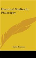 Historical Studies In Philosophy