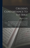 Cruden's Concordance To The Bible