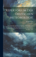 Repertorium Der Deutschen Meteorologie