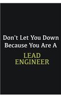 Don't let you down because you are a Lead Engineer