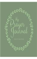 My Prayer Journal Notebook: Green pattern lined paperback lined jotter