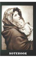 Notebook: Notebook with blank paper 100 pages Delicate illustrations in the background on religious subjects Stylish and original A great gift idea
