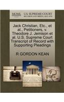Jack Christian, Etc., Et Al., Petitioners, V. Theodore J. Jemison Et Al. U.S. Supreme Court Transcript of Record with Supporting Pleadings