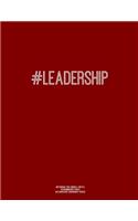 Notebook for Cornell Notes, 120 Numbered Pages, #LEADERSHIP, Burgundy Cover: For Taking Cornell Notes, Personal Index, 8.5"x11", Hashtag Series, Genius Edition