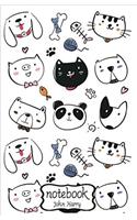 Notebook Journal Dot-grid, Graph, Lined, Blank No Lined Cat and Dog Cute: Small Pocket Notebook Journal Diary, (Blank Notebook Journal)