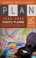 5 year monthly planner 2020-2024: 2020-2024 Five Year Planner: password keeper and Journal, 60 Months Calendar (5 Year Monthly Plan Year 2020, 2021, 2022, 2023, 2024 ) - travel guide