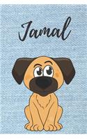 personalisiertes Notizbuch Hunde / Malbuch / Tagebuch / Journal / DIN A5 / Geschenk Jamal: individuelles personalisiertes blanko Jungen & Männer Namen Notizbuch, ... Weihnachts & Geburtstags Geschenk für Männer.