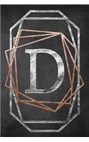 Chalkboard Foiling Minimalist Letter Notebook - D