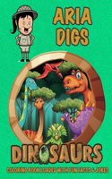 Aria Digs Dinosaurs Coloring Book Loaded With Fun Facts & Jokes