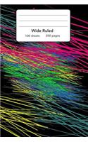Wide Ruled Composition Notebook 6" x 9". Colorful Tubes Abstract Graphic Art: 6" x 9". 200 Pages. Book Cover With Beautiful Colorful Tubes Abstract Graphic Art Background Pattern.