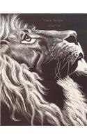 Take Notes Journal: Safari Lion 8.5 x 11 Best 100 Page College Ruled Composition Planner for School: Doodles, Drawings, Writing, Learning and Diary Note Paper Pad for T