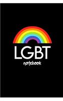 Lgbt Notebook: Cute Lgbt Rainbow Lined Notebook