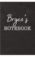 Bryce's Notebook: Personalized Scrapbook for Men