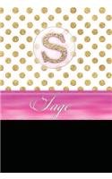 Sage: Personalized Lined Journal Diary Notebook 150 Pages, 6" X 9" (15.24 X 22.86 CM), Durable Soft Cover