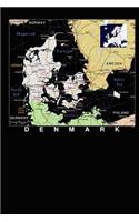 Modern Day Map of Denmark Journal: Take Notes, Write Down Memories in this 150 Page Lined Journal