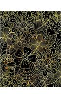Bullet Journal Notebook Flower Pattern 6: 172 Numbered Pages with 160 Graph Style Grid Pages, 6 Index Pages and 2 Key Pages in Large 8 X 10 Size for Journaling, Writing, Planning or Doodling