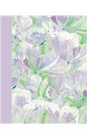 Journal: Watercolor Floral Abstract (Purple and Green) 8x10 - Lined Journal - Writing Journal with Blank Lined Pages: Watercolor Floral Abstract (Purple and Green) 8x10 - Lined Journal - Writing Journal with Blank Lined Pages