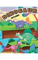 Dinosaur Notebook: Lined: Notebook Journal, School Notes, Diary, 120 Lined Pages, Size 8 X 10, ( Cute Dinosaur Cover )