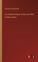 Les colonies franques de Syrie aux XIIme et XIIIme siècles