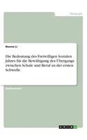 Die Bedeutung des Freiwilligen Sozialen Jahres für die Bewältigung des Übergangs zwischen Schule und Beruf an der ersten Schwelle