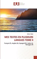 Mes Textes En Plusieurs Langues Tome II