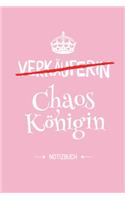 Verkäuferin - Chaoskönigin: Notizbuch als Geschenk für eine Verkäuferin - A5 / liniert - Geschenke zum Geburtstag oder Weihnachten