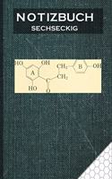 Notizbuch sechseckig: Sechseckiges Notizbuch. Papier für organische Chemie zum Zeichnen von Molekülen, Formeln auf sechseckigem Gitterpapier.