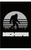 Michigan: Bigfoot themed journal with names of States in America.