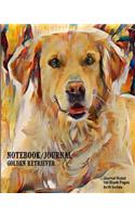 Notebook/Journal - Golden Retriever: Journal Ruled - 100 Blank Pages - 8x10 Inches