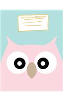 Owl Journal Notebook: College Ruled Line Paper (Cute Animal), 8.5 x 11 lined 110 pages (Volume 20)