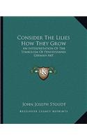 Consider The Lilies How They Grow