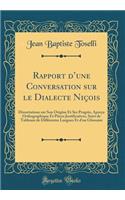 Rapport d'Une Conversation Sur Le Dialecte Niçois