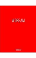 Notebook for Cornell Notes, 120 Numbered Pages, #DREAM, Red Cover: For Taking Cornell Notes, Personal Index, 8.5"x11", Hashtag Series, Genius Edition