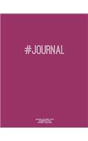 Notebook for Cornell Notes, 120 Numbered Pages, #JOURNAL, Plum Cover